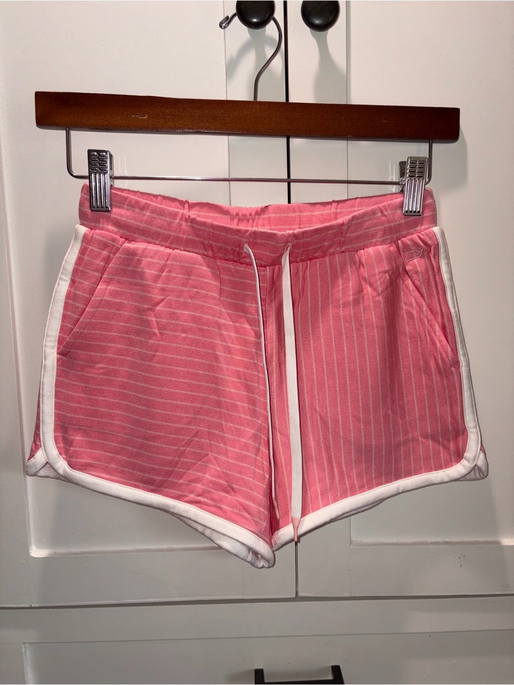 NWT Vineyard Vines Girls Pink Striped Drawstring Short Size M 10-12